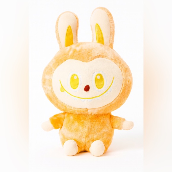 Labubu Smiling Plush Bunny Toy - Golden Yellow - Picture 3 of 5